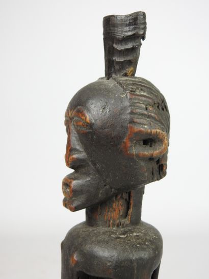 null SONGYE, Democratic Republic of Congo.

Wood, raffia, horn, ritual agglomerate.

Nkishi"...