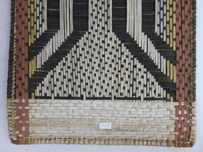 null 
MBOLE, Democratic Republic of Congo.




Three "Losa" braided mats, polychrome...