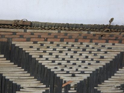 null 
MBOLE, Democratic Republic of Congo.




Three "Losa" braided mats, polychrome...