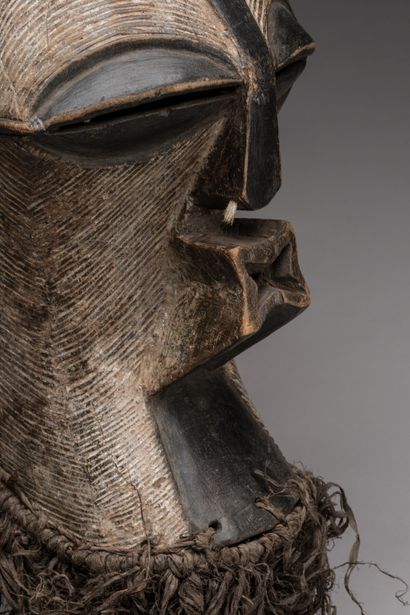 null Kifwebe Kikashi" female mask

SONGYE, Democratic Republic of Congo.

Wood, pigments,...