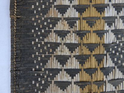 null 
MBOLE, Democratic Republic of Congo.




Three "Losa" braided mats, polychrome...