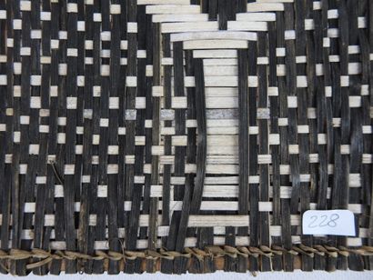 null 
MBOLE, Democratic Republic of Congo.




Three "Losa" braided mats, polychrome...