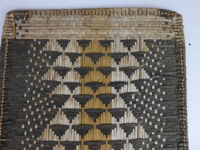 null 
MBOLE, Democratic Republic of Congo.




Three "Losa" braided mats, polychrome...