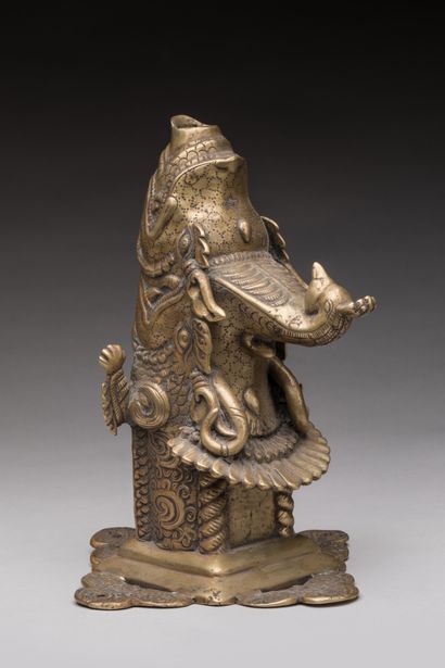 Gargouille de temple en bronze, BALI, Indonésie....