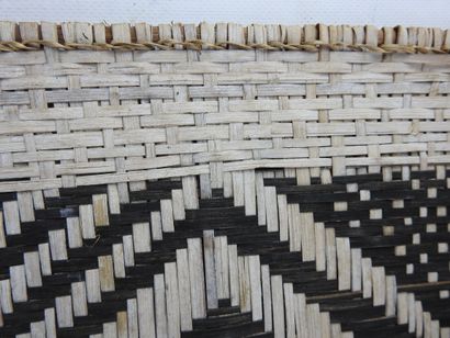 null 
MBOLE, Democratic Republic of Congo.




Three "Losa" braided mats, polychrome...