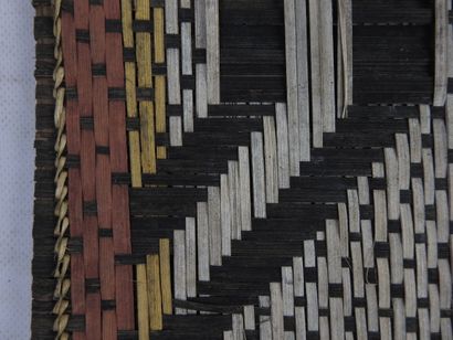 null 
MBOLE, Democratic Republic of Congo.




Three "Losa" braided mats, polychrome...