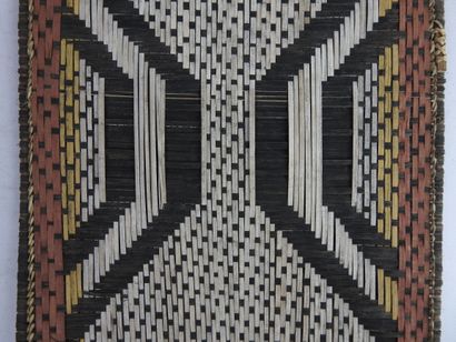 null 
MBOLE, Democratic Republic of Congo.




Three "Losa" braided mats, polychrome...