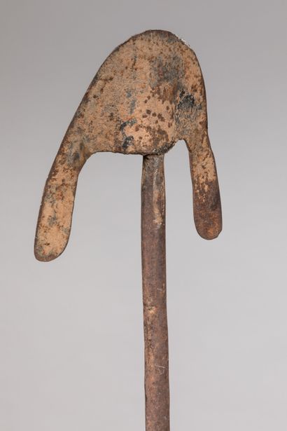 null MAMBILA, Nigeria.

Long and ancient primitive coin in wrought iron and finely...