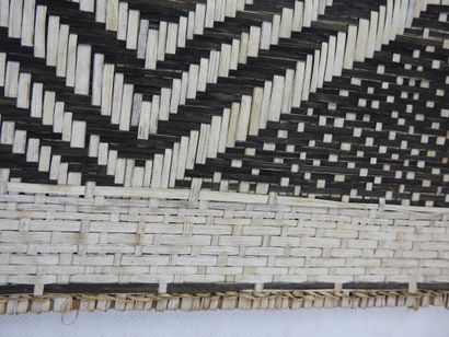 null 
MBOLE, Democratic Republic of Congo.




Three "Losa" braided mats, polychrome...