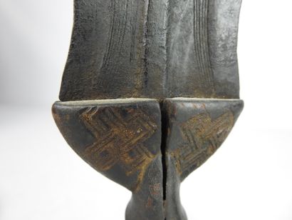 null KUBA, Democratic Republic of Congo.

Wood, iron, patina of use. 

Two ancient...