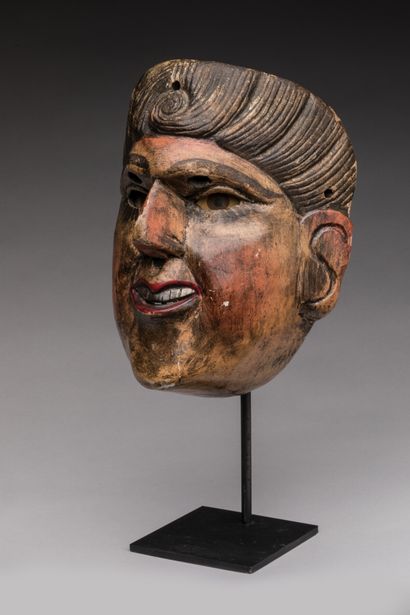 NAHUA, Mexico.

Anthropomorphic mask in wood,...