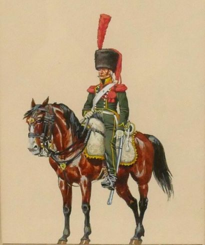 null HILPERT Jacques Emile (1881-1952) attribué à. "6e régiment de chasseurs de Berry,...