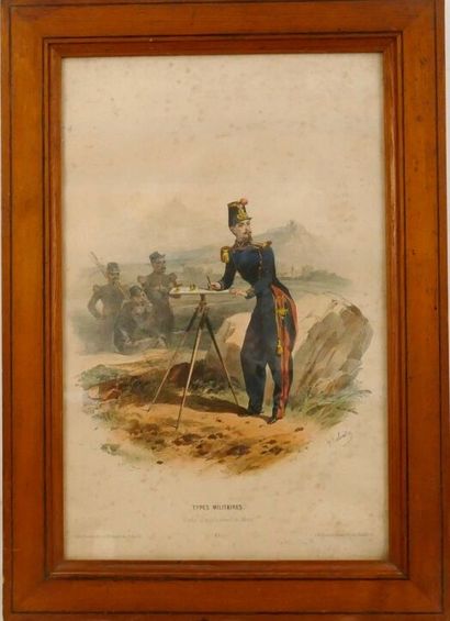 null LALAISSE François-Hippolyte (1812-1884) d'après. "Types militaires, école d'application...
