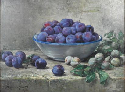 null Albert Tibule FURCY de LAVAULT (1847-1915).

Nature morte aux prunes.

Huile...