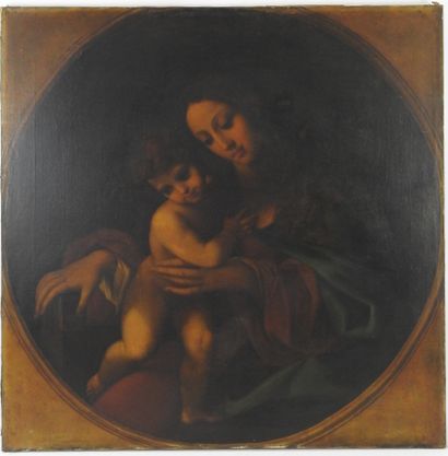 null Ecole FRANCAISE du XIXème siècle, d'après Ludovic CARRACHE: Vierge à l'Enfant....