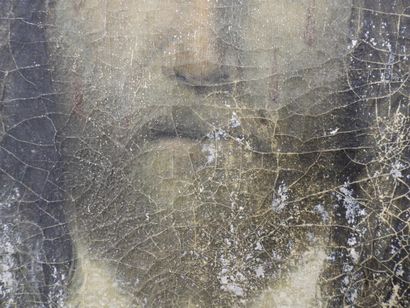 null Ecce Homo. Huile sur toile. Trace de signature en bas à droite. 46 x 39 cm....