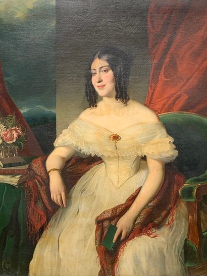 null Ecole ALLEMANDE vers 1850, entourage de Waldmuller

Portrait présumé de la baronne...
