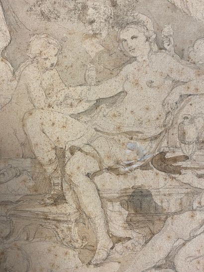 null Charles-Joseph NATOIRE (1700-1777)

La toilette de Vénus

Pierre noire, lavis...