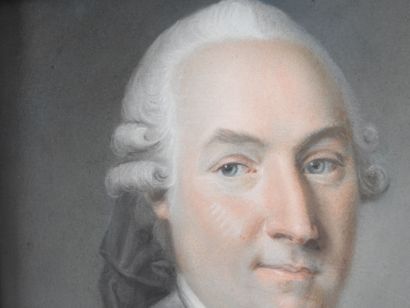 null Charles NAUDIN (1731-1786): Portrait of a man of quality. Pastel signed and...
