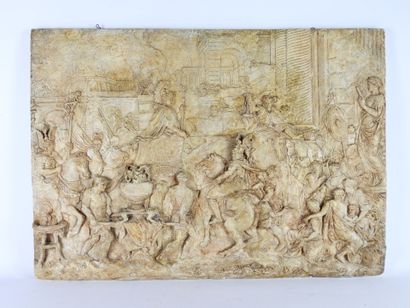 null 
BAS RELIEF IN PLASTER REPRESENTING THE ENTRY OF ALEXANDER THE GREAT IN BABYLON





AFTER...