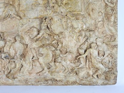 null 
BAS RELIEF IN PLASTER REPRESENTING THE ENTRY OF ALEXANDER THE GREAT IN BABYLON





AFTER...