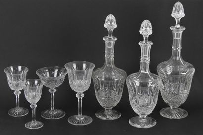 null 
SAINT LOUIS: Part of service of crystal glasses model TOMMY including 54 glasses:...