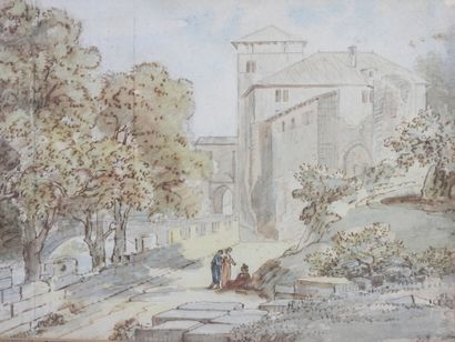 null Antoine-Laurent CASTELLAN (Montpellier 1772 - Paris 1838): Animated landscape...