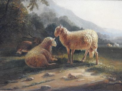 null Balthazar Paul OMMEGANCK (Antwerp 1755 - 1826): Landscape with a herd. Oil on...