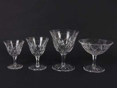 null SAINT LOUIS: Part of service of crystal glasses model Adour 63 glasses including...