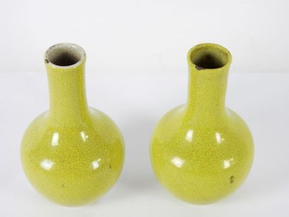 null CHINA - Early 20th century


Pair of small vases in cracked and yellow-green...