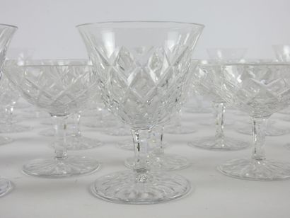 null SAINT LOUIS: Part of service of crystal glasses model Adour 63 glasses including...