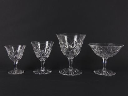 null SAINT LOUIS: Part of service of crystal glasses model Adour 63 glasses including...