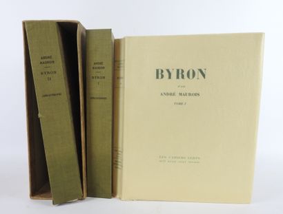 null André MAUROIS : Byron. Paris, Grasset, 1930. 2 volumes sous emboitage. Numéroté...