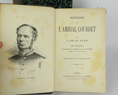 null DEUX VOLUMES XIXème :



- de LA FAYE : Histoire de l'amiral Courbet. Paris,...