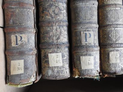 null 9 volumes in-4°, dont :  HERMAN La Vie de S. Ambroise. 1679,  Vie des Saints...
