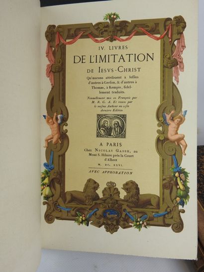null Imitation de Jésus Christ. Paris, Curmer 1861. & Appendice de l'imitation de...