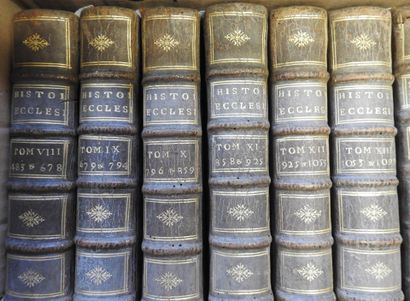 null FLEURY Histoire Ecclésiastique 1717. 13 volumes in-4° (t. 8 à 20 seuls).