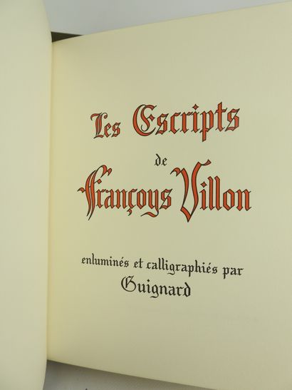 null Les esprits de François Villon. Enluminés et calligraphiés par Guignard. Paris,...