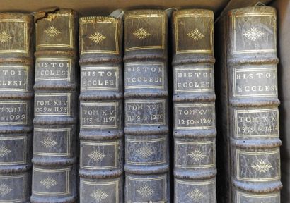null FLEURY Histoire Ecclésiastique 1717. 13 volumes in-4° (t. 8 à 20 seuls).