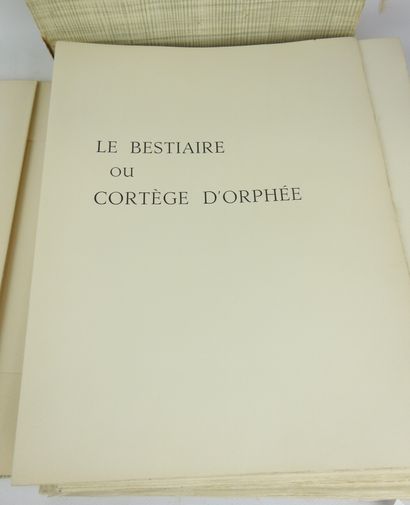null Guillaume APOLINAIRE : Le bestiaire ou cortège d'Orphée. Illustré de burins...