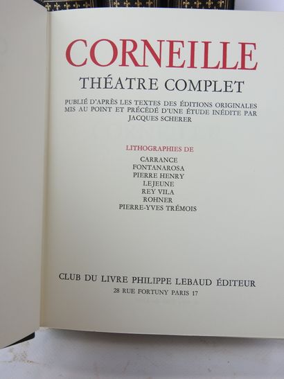 null CORNEILLE : Théatre complet. Lithographies de Carrance, Fontanarosa, Pierre...