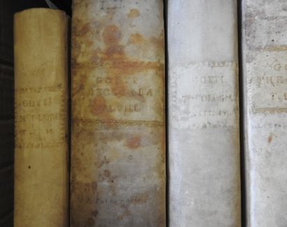 null 9 volumes in-4°, dont:  GOTTI Theologia [] Thomæ Aquinatis 1731 (6 vol.)