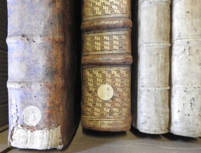 null 7 volumes in-folio des XVIIe & XVIIIes. dont :  GRENADE,  Droit Canon,  Saint...