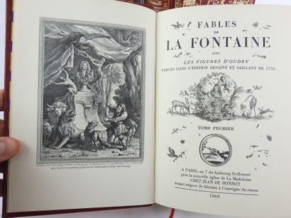 null Jean de La FONTAINE : Fables. Paris, Jean de Bonnot, 1969. 4 volumes. Dos aux...