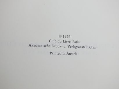 null Gaston PHOEBUS : Le livre de la chasse. Paris, Club du livre. 1976. 2 volum...