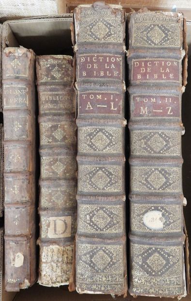 null Dictionnaire de la Bible. 4 volumes in-folio (XVIIe s.).