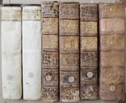 null 6 volumes in-folio, dont :  ISAI Commentarius 1715 (2 vol.),  GHISLER (3 vo...