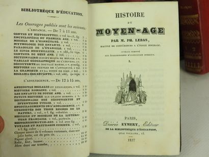 null QUATRE VOLUMES XIXème.



- LEBAS : Histoire du moyen-age. Paris, EYMERY, 1937....
