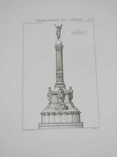 null LEPREUX : un album d'architecture. 70 gravures par Lepreux. Paris, Juliot, 1874....