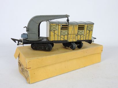 null JEP Unis France: Painted and lithographed canvas crane car. Ref. 4587. Length:...